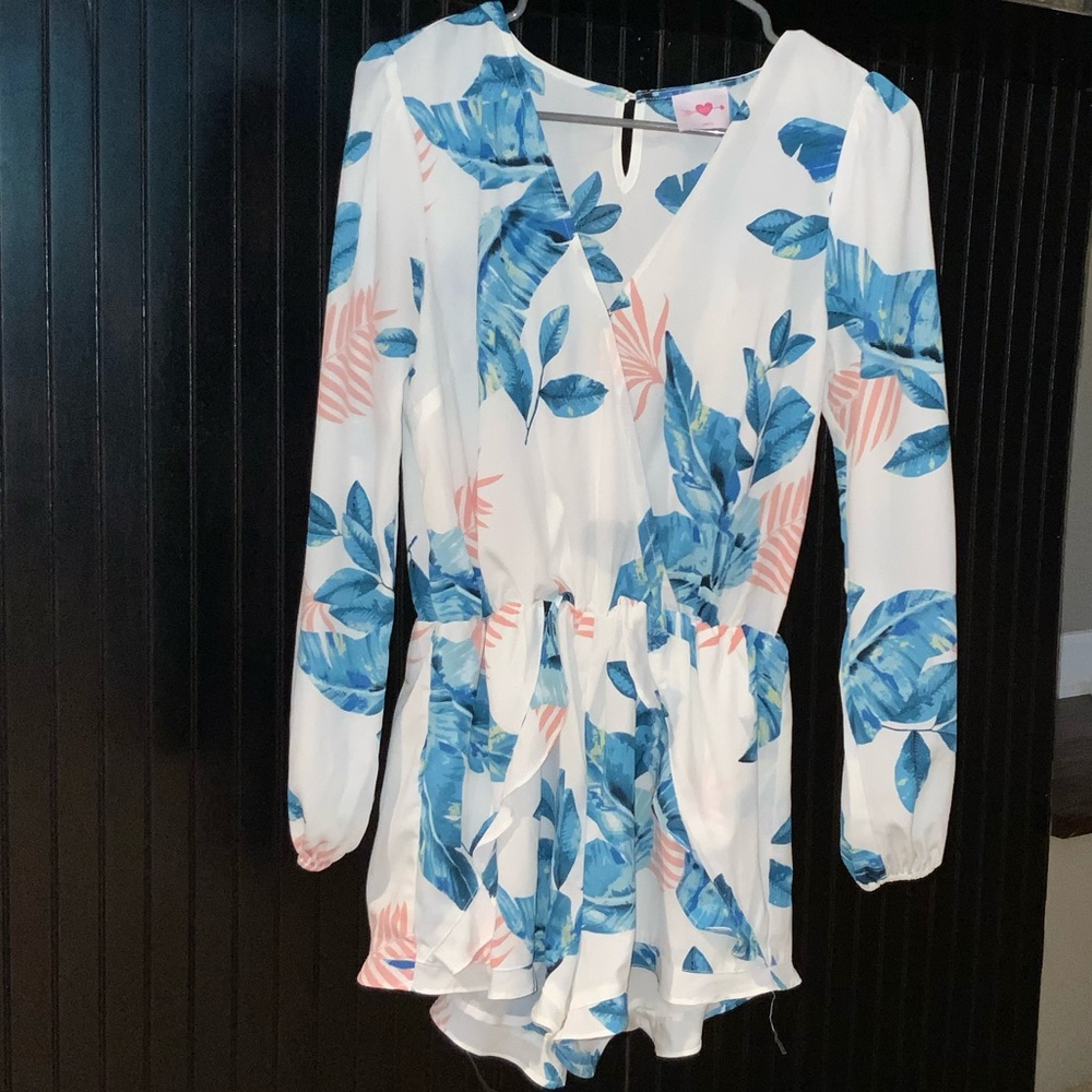 Buddy Love long sleeve floral romper
